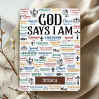 God Says I Am | Personalized Leather Cover Notebook