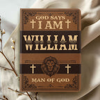 God Says I Am  | Personalized Leather Cover Notebook