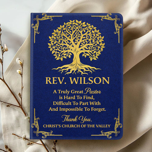 A Truly Great Pastor | Personalized Leather Cover Notebook