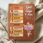 God Says I Am | Personalized Leather Cover Notebook