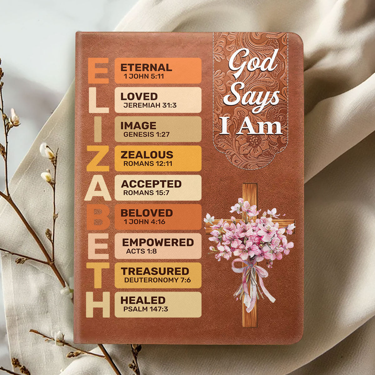 God Says I Am | Personalized Leather Cover Notebook