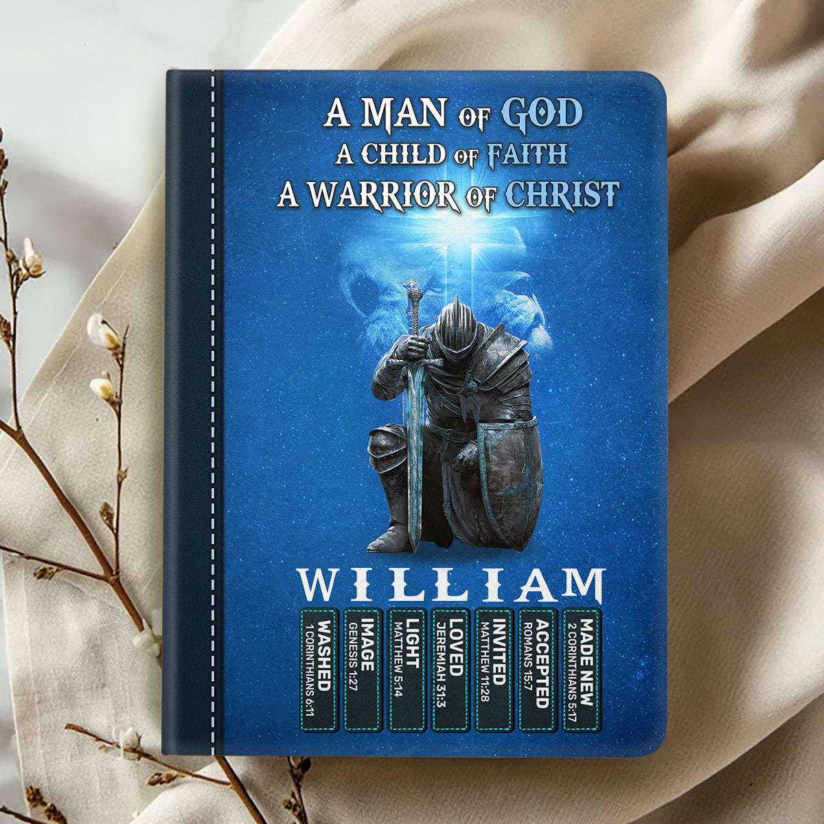 A Man Of God | Personalized Leather Cover Notebook