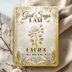 God Says I Am Golden Aura | Personalized Leather Cover Notebook
