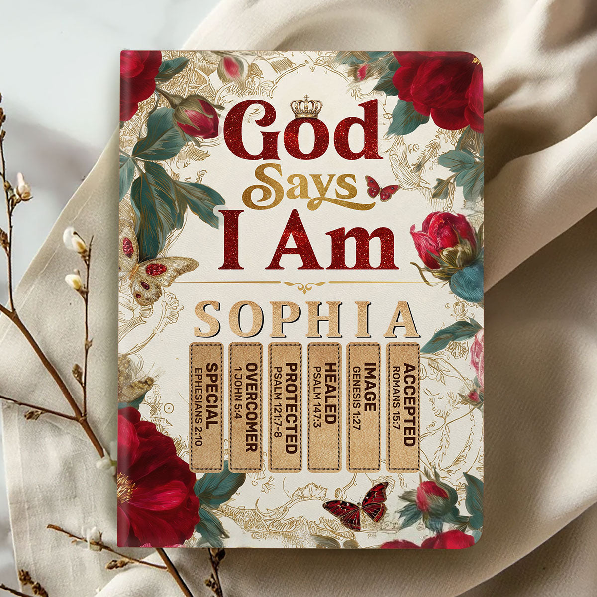 God Says I Am | Personalized Leather Cover Notebook