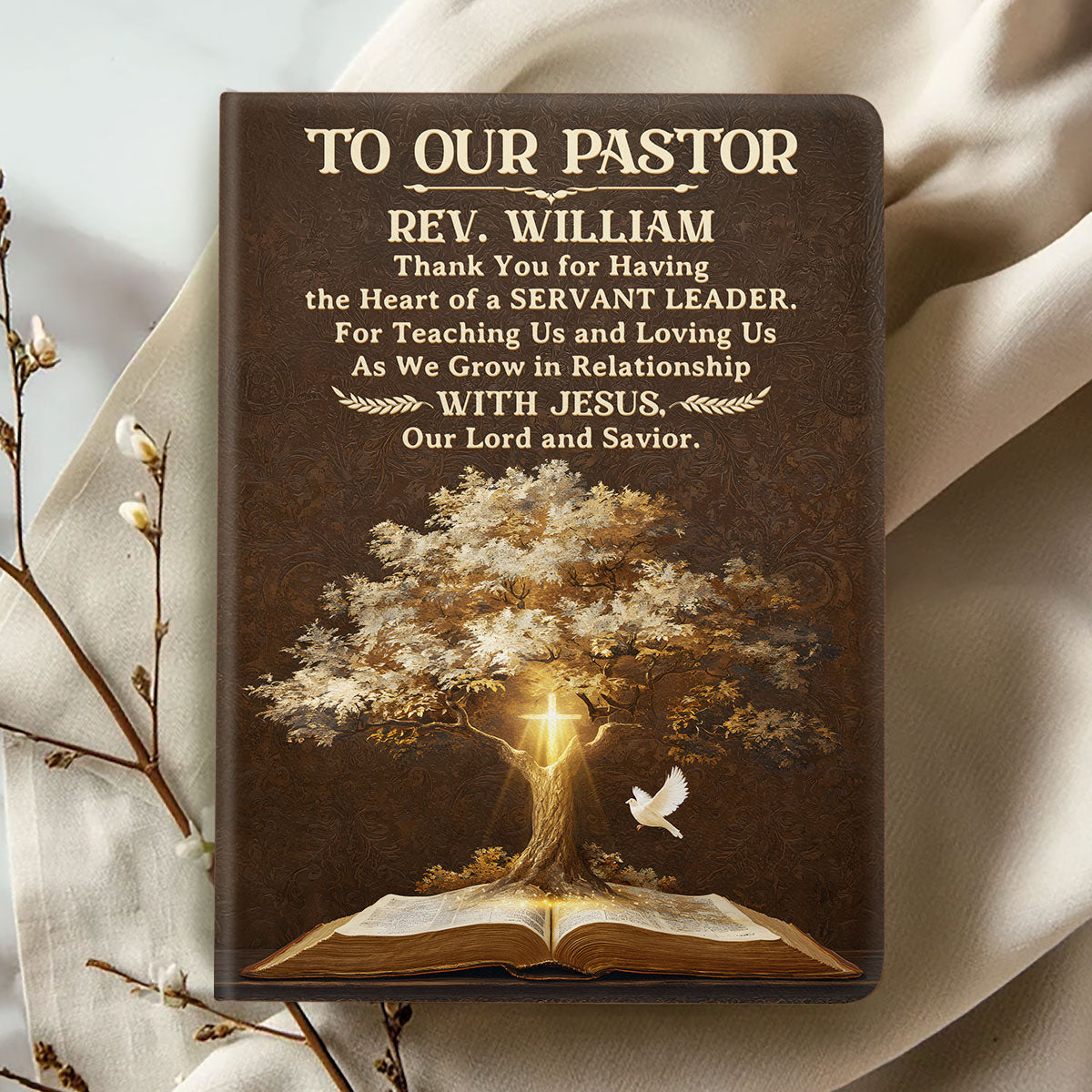 Blessed To Have You | Personalized Leather Cover Notebook
