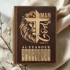 Man Of God | Personalized Leather Cover Notebook