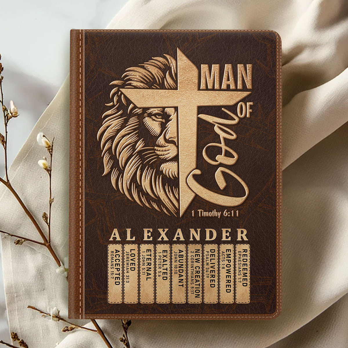 Man Of God | Personalized Leather Cover Notebook
