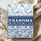 Family In Toile De Jouy | Personalized Leather Cover Notebook
