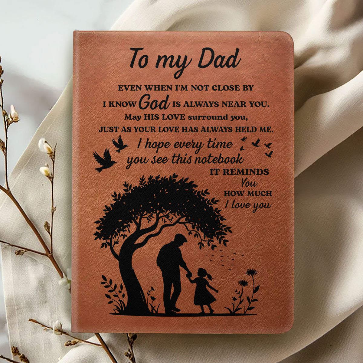 I Know God Is Always Near You | Personalized Leather Cover Notebook