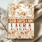 God Says I Am | Personalized Leather Cover Notebook