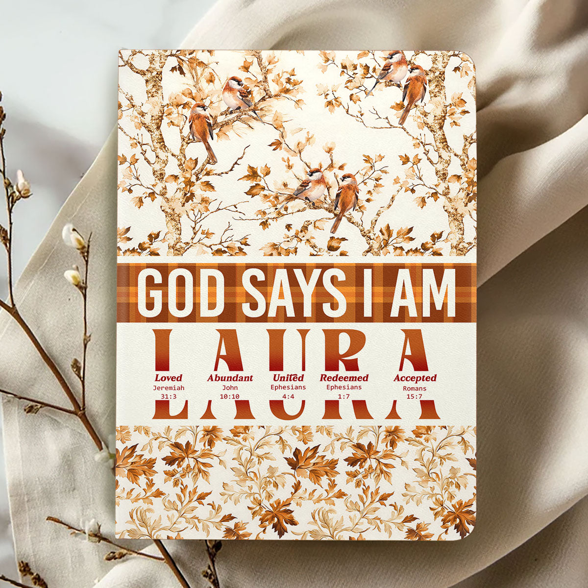 God Says I Am | Personalized Leather Cover Notebook