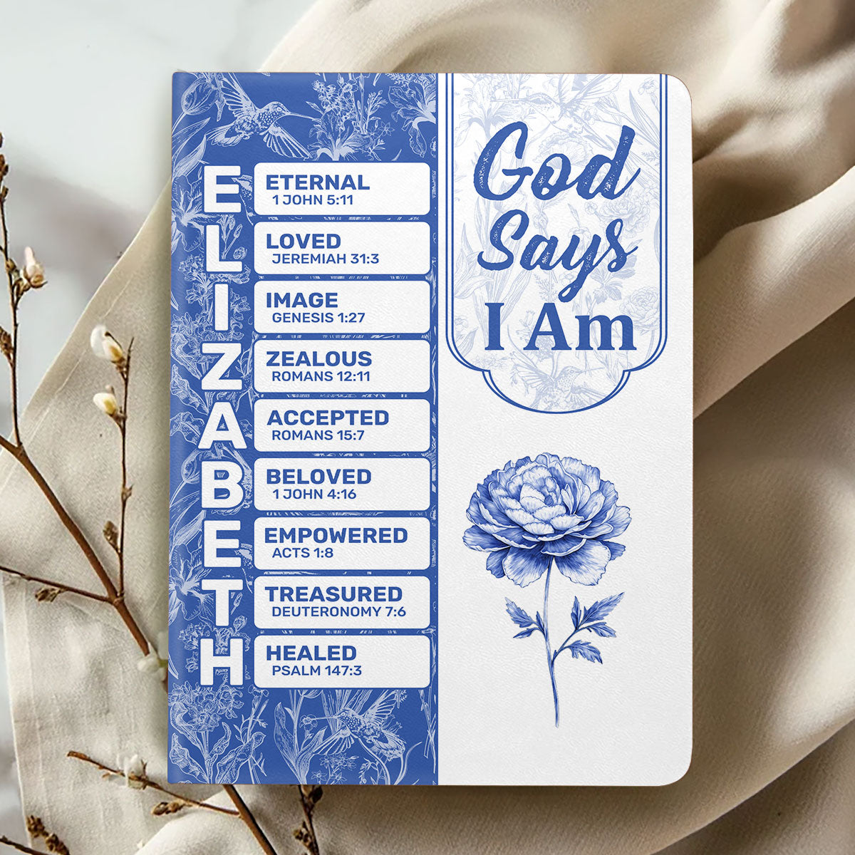 God Says I Am | Personalized Leather Cover Notebook