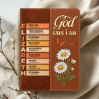 God Says I Am | Personalized Leather Cover Notebook