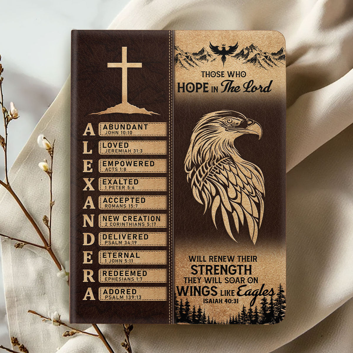 Eagle Of Faith | Personalized Leather Cover Notebook