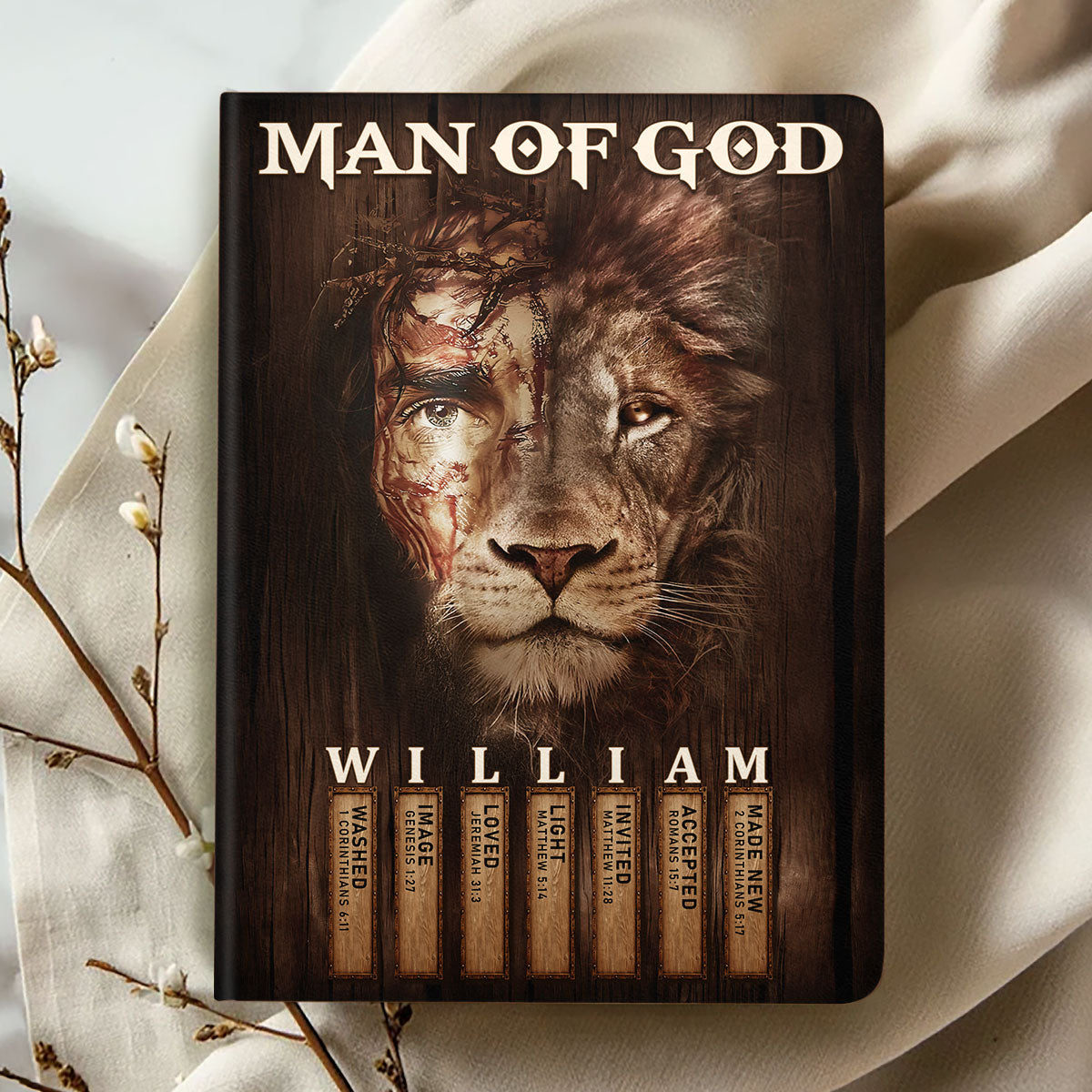 Man Of God | Personalized Leather Cover Notebook