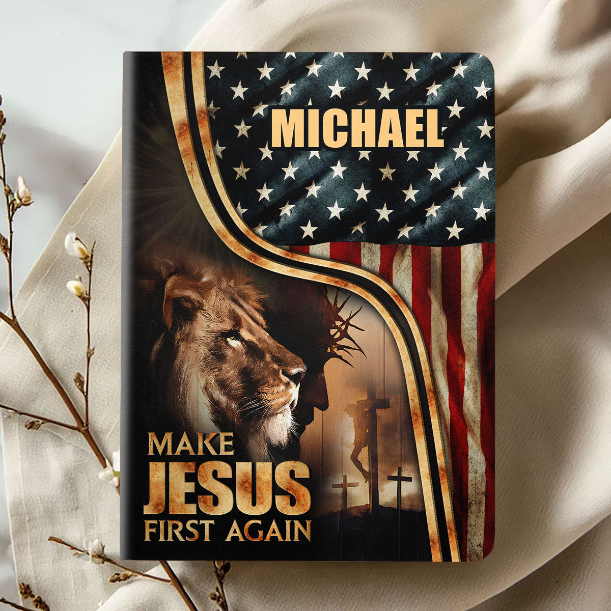 Make Jesus First Again | Personalized Leather Cover Notebook