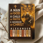 Warrior Of Christ | Personalized Leather Cover Notebook