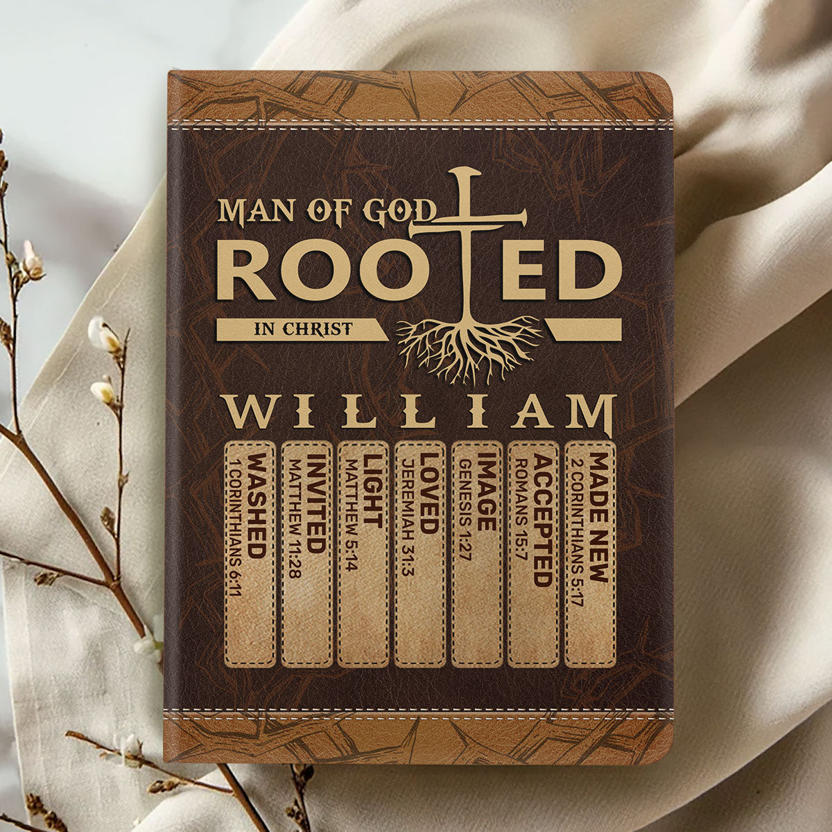Man Of God | Personalized Leather Cover Notebook