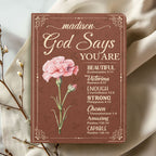God Says You Are  | Personalized Leather Cover Notebook
