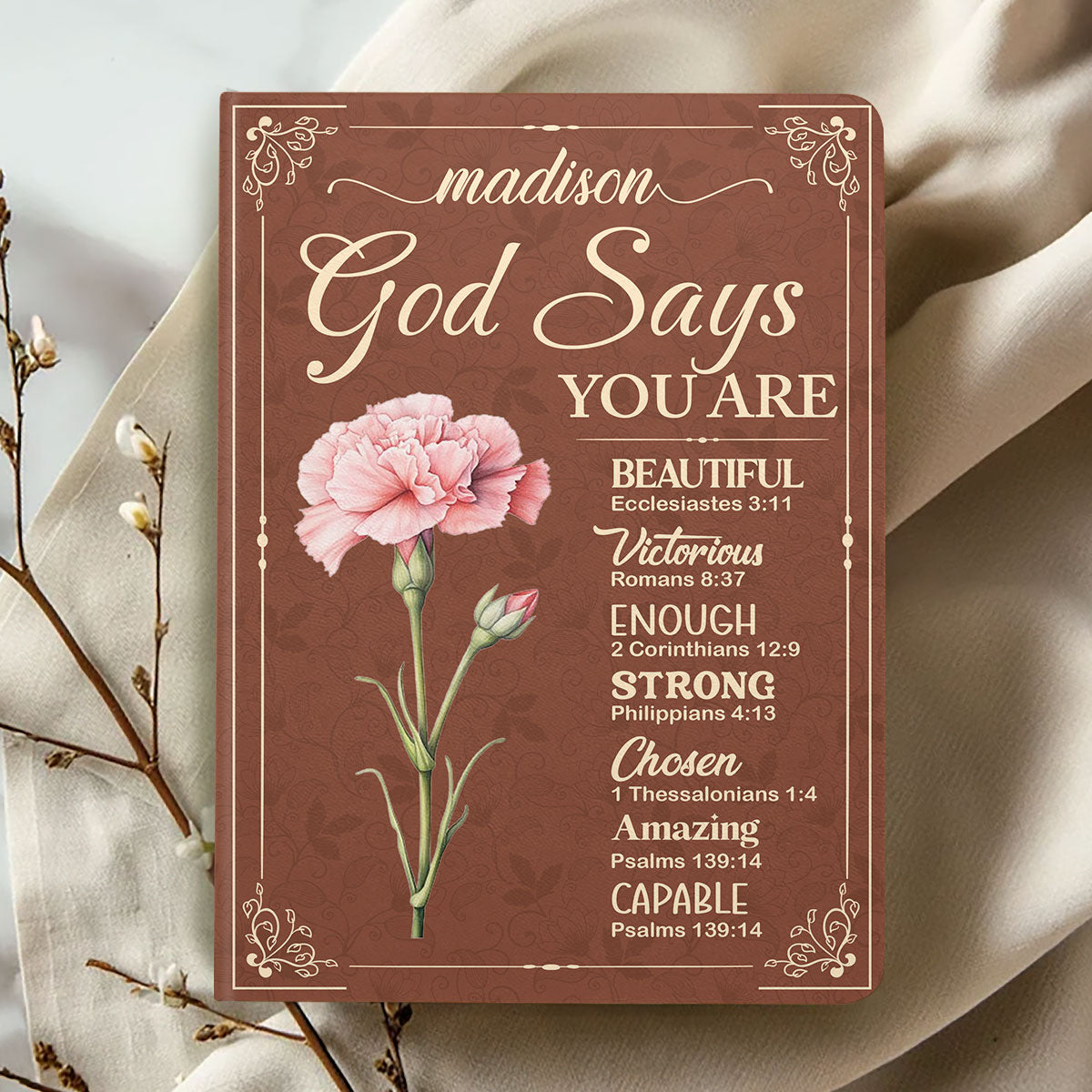 God Says You Are  | Personalized Leather Cover Notebook