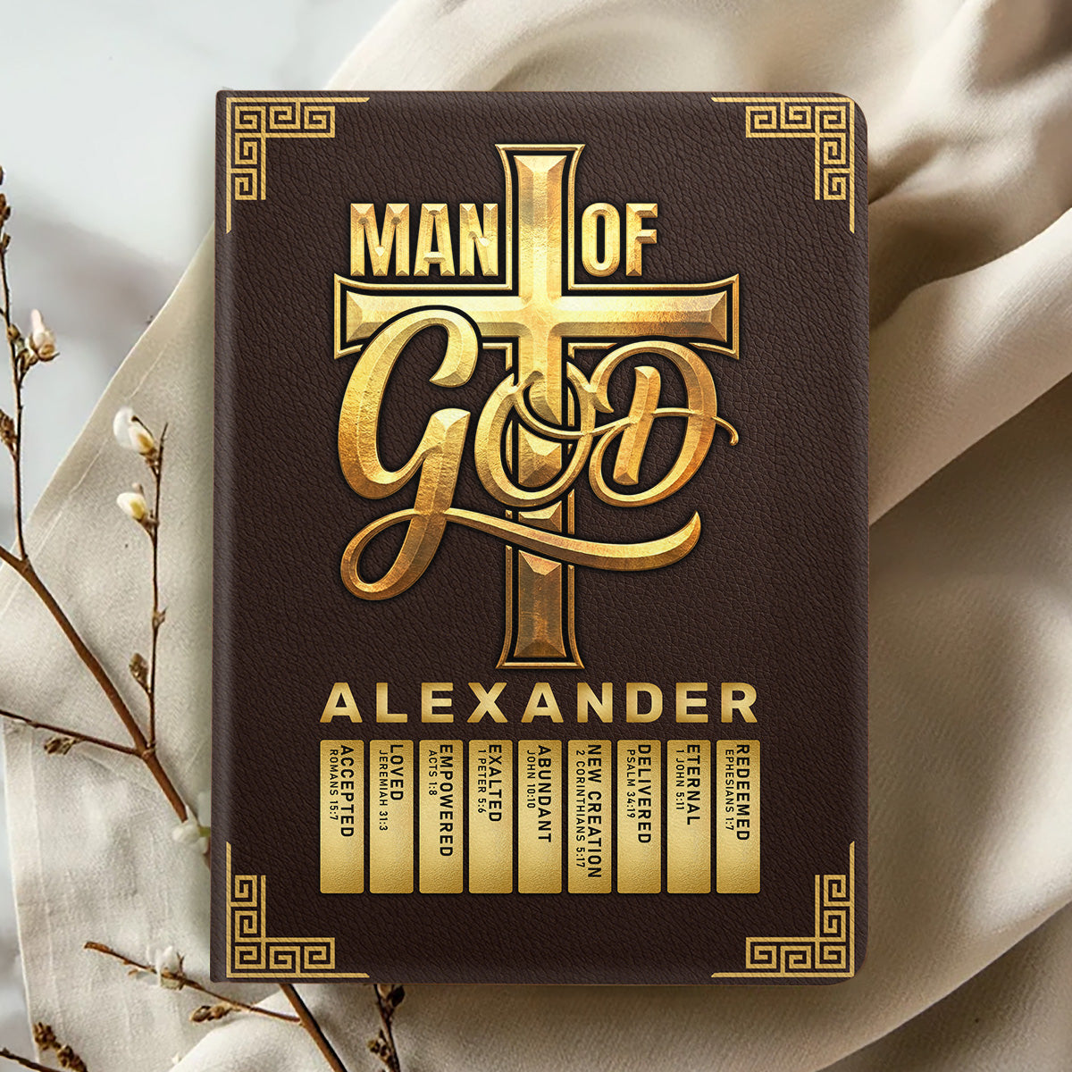 Man Of God | Personalized Leather Cover Notebook