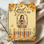 God Says I Am | Personalized Leather Cover Notebook