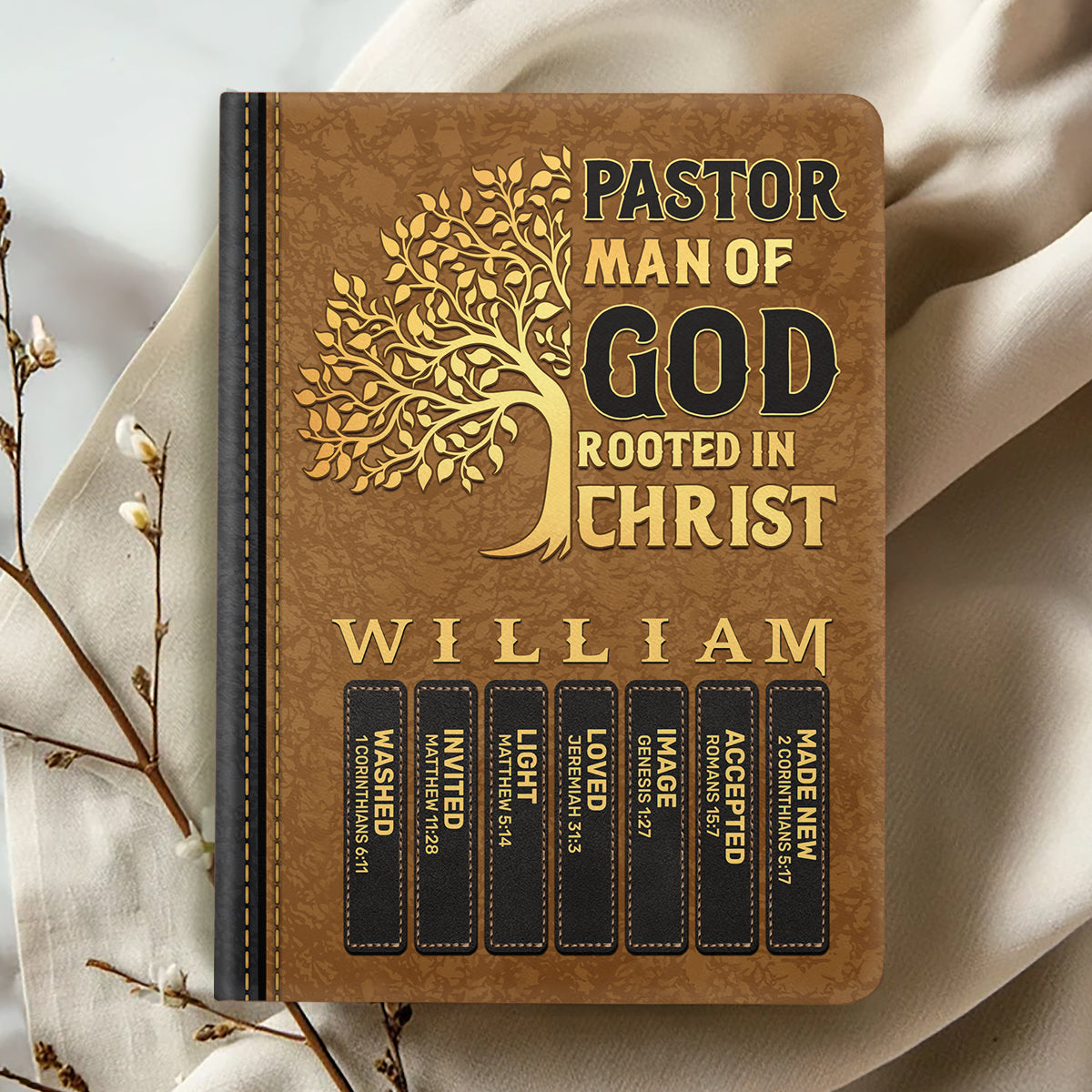 Pastor Man Of God | Personalized Leather Cover Notebook