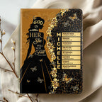 God Is Within Her She Will Not Fall | Personalized Leather Cover Notebook