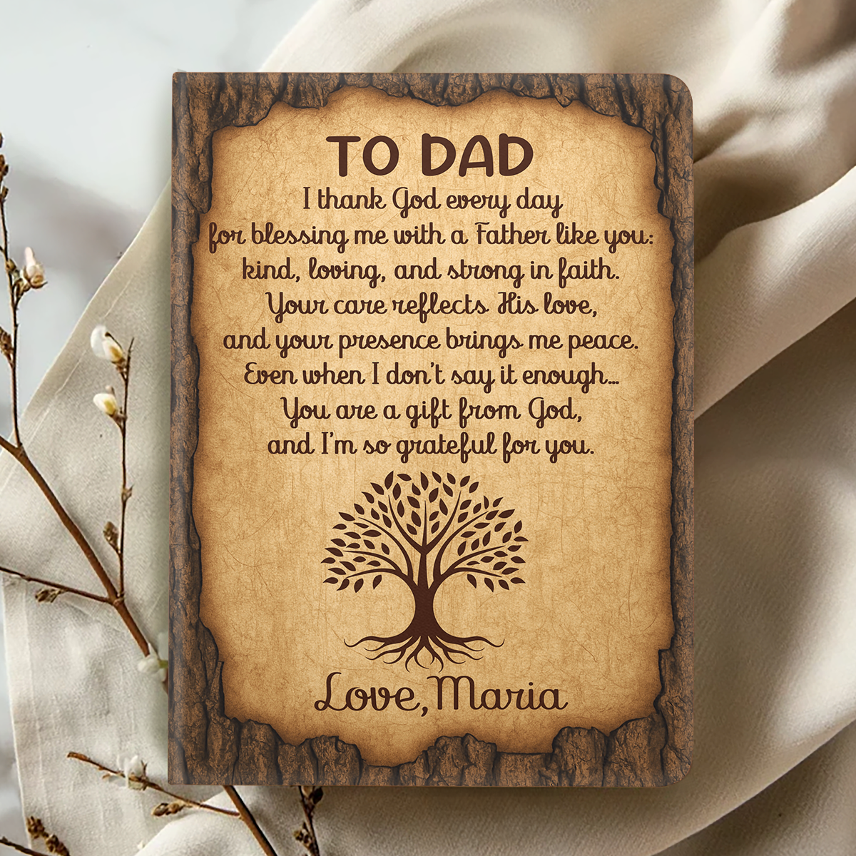 You Are A Gift From God | Personalized Leather Cover Notebook