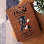 I Can Do All Things Through Christ Who Strengthens Me | Personalized Leather Cover Notebook
