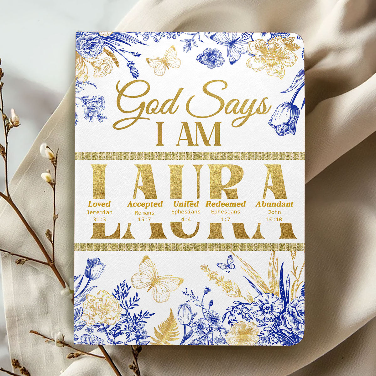God Says I Am | Personalized Leather Cover Notebook