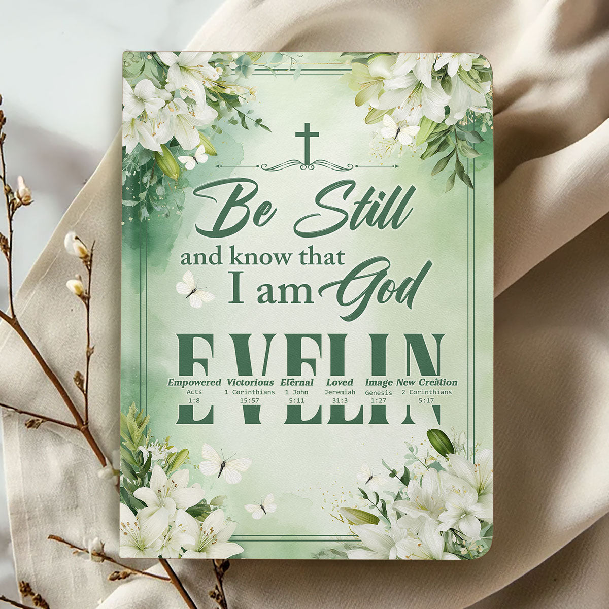 Be Still And Know That I am God | Personalized Leather Cover Notebook