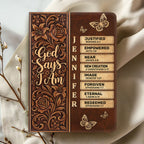 God Says I Am | Personalized Leather Cover Notebook