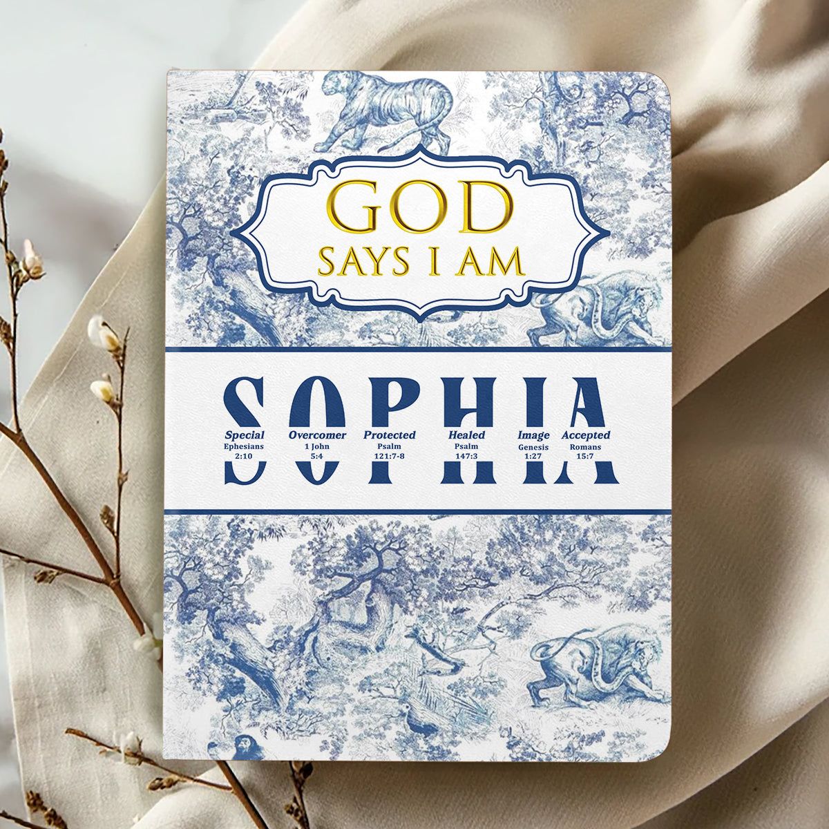 God Says I Am | Personalized Leather Cover Notebook