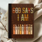 God Says I Am | Personalized Leather Cover Notebook