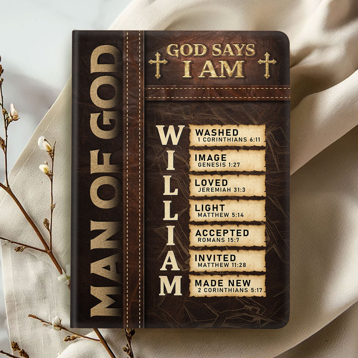 Man Of God  | Personalized Leather Cover Notebook