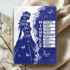 God Is Within Her She Will Not Fall | Personalized Leather Cover Notebook