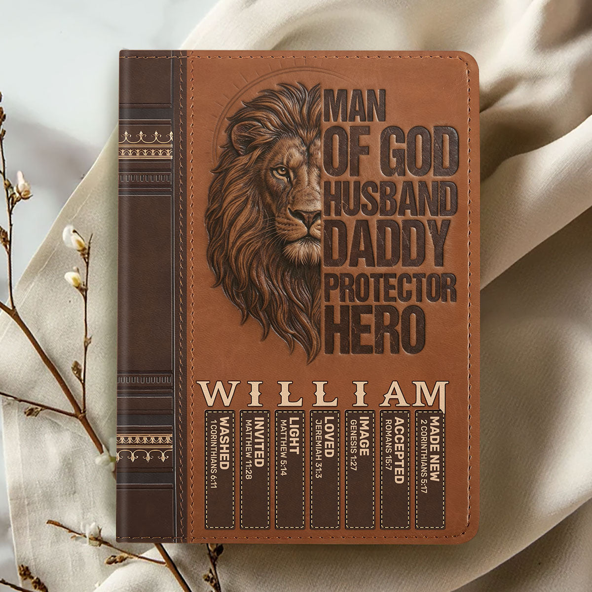 Man Of God | Personalized Leather Cover Notebook