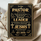 Thank You Pastor | Personalized Leather Cover Notebook