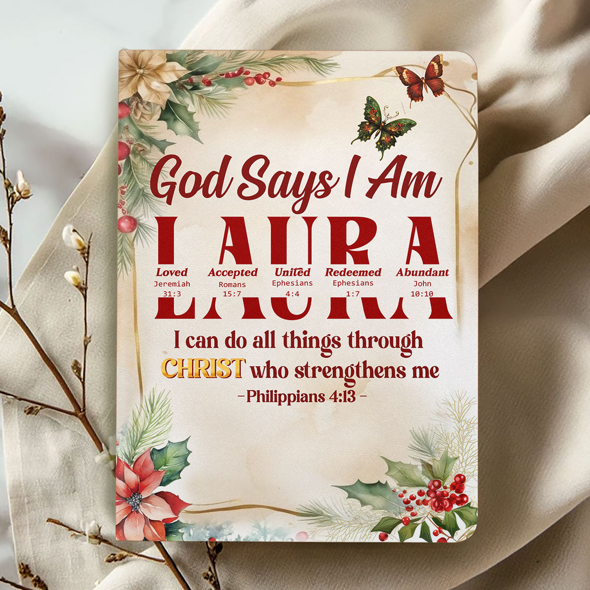 God Says I Am | Personalized Leather Cover Notebook
