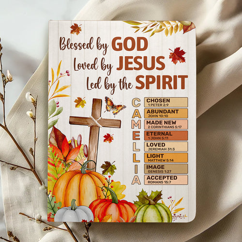 Blessed By God | Personalized Leather Cover Notebook
