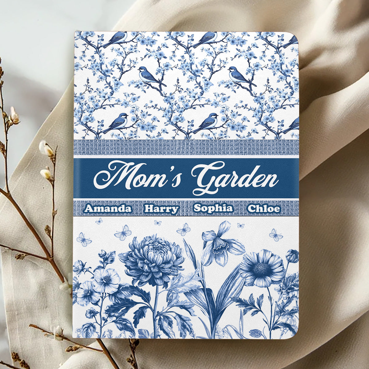 Grandma's Garden | Personalized Leather Cover Notebook
