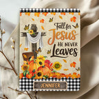 Fall For Jesus  | Personalized Leather Cover Notebook