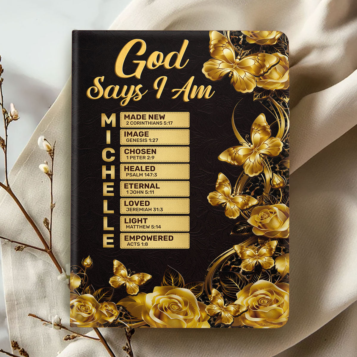 God Says I Am | Personalized Leather Cover Notebook