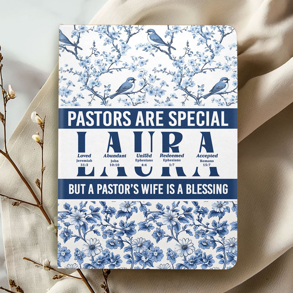 Pastor's Wife | Personalized Leather Cover Notebook