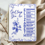 God Says I Am  | Personalized Leather Cover Notebook