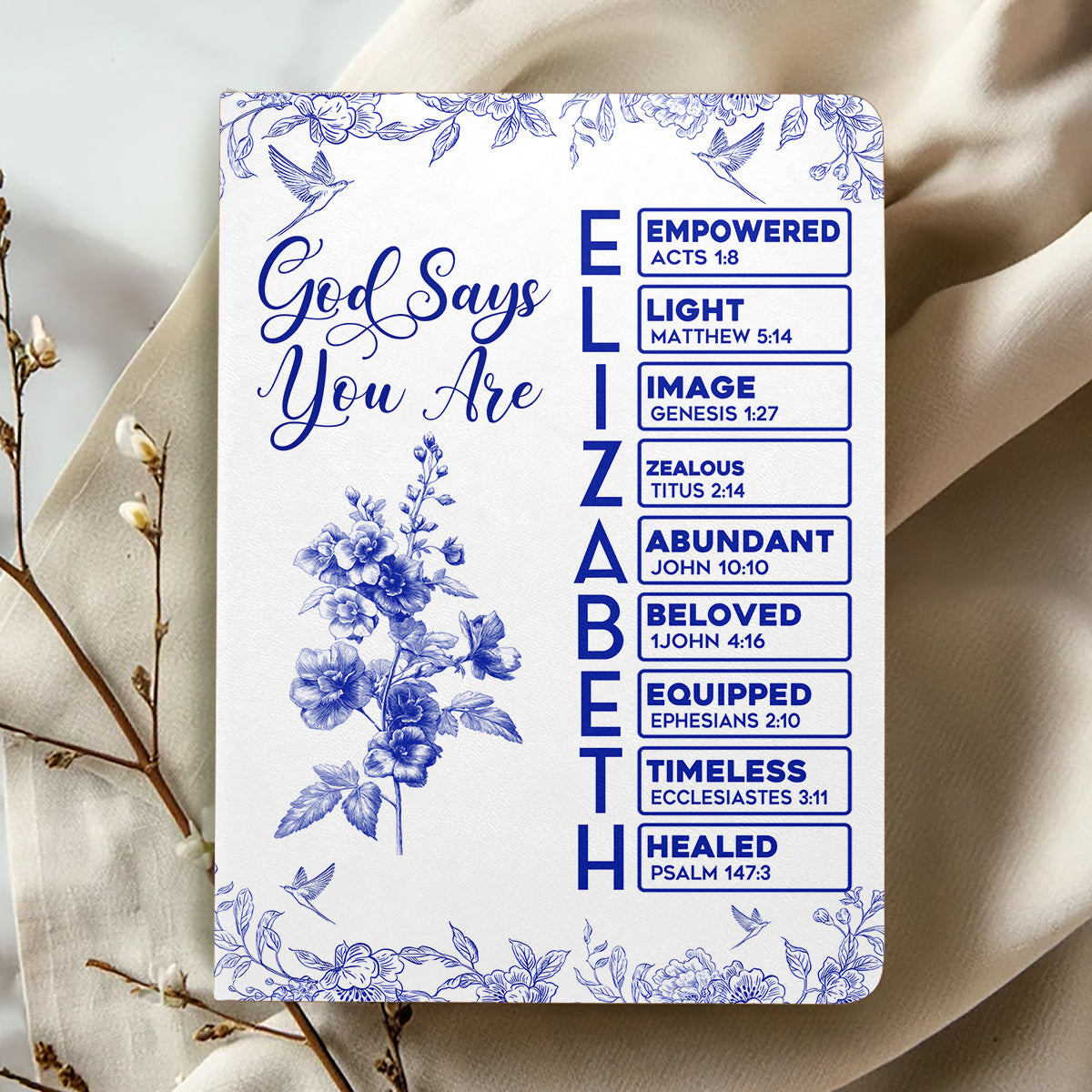 God Says I Am  | Personalized Leather Cover Notebook