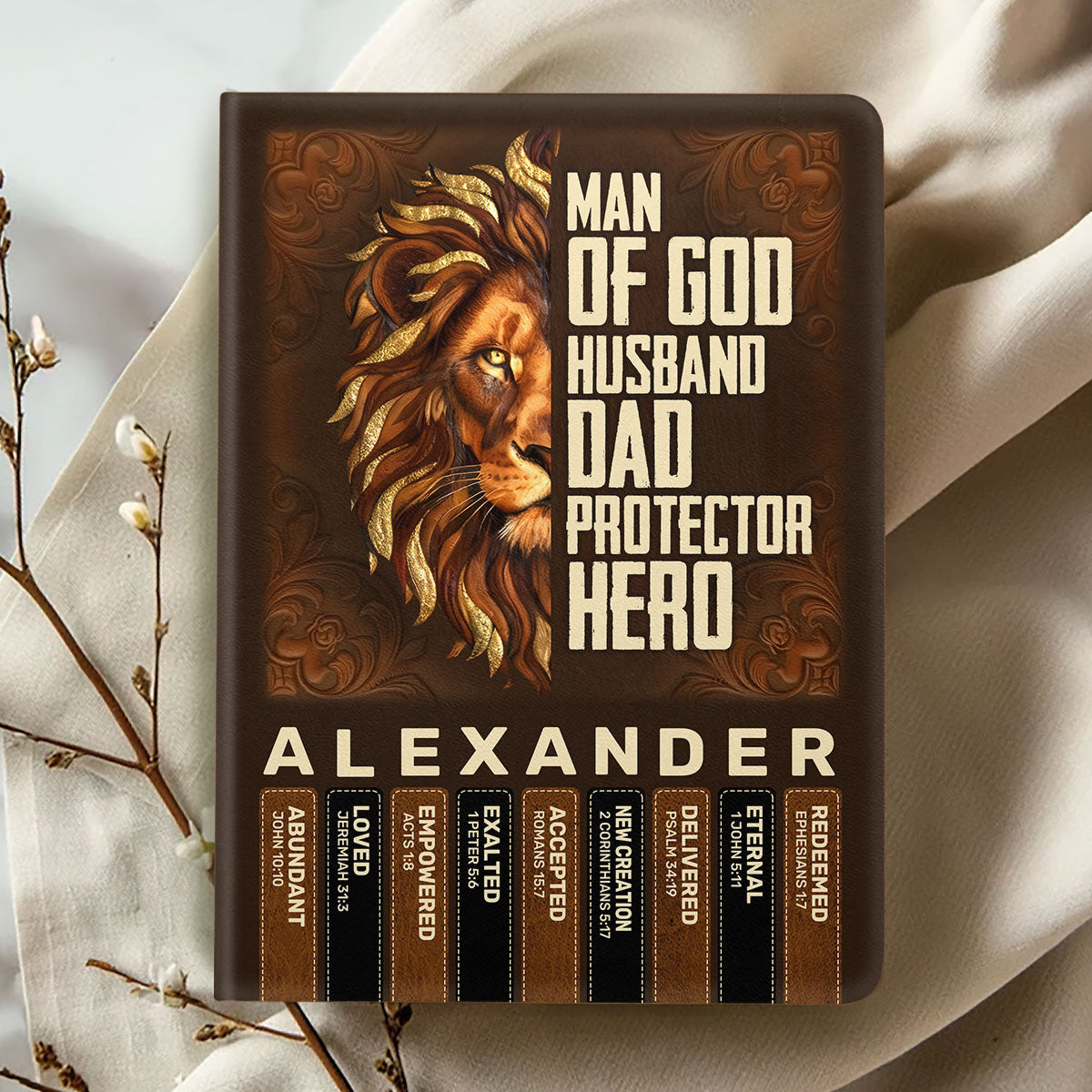 Man Of  | Personalized Leather Cover Notebook