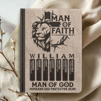 Man Of Faith | Personalized Leather Cover Notebook