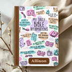 My Daily Bible Affirmations | Personalized Leather Cover Notebook